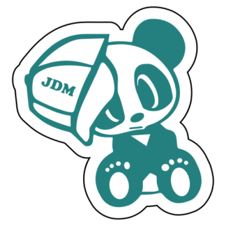 JDM Hat Panda Sticker (Turquoise)